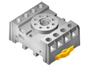 SM969 R. Socket 8 Pin Sq. Rail Mtd.